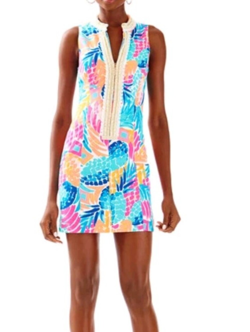 Lilly Pulitzer Alexa Pineapple Print Shift Dress "Goombay Smashed" - Picture 13 of 13